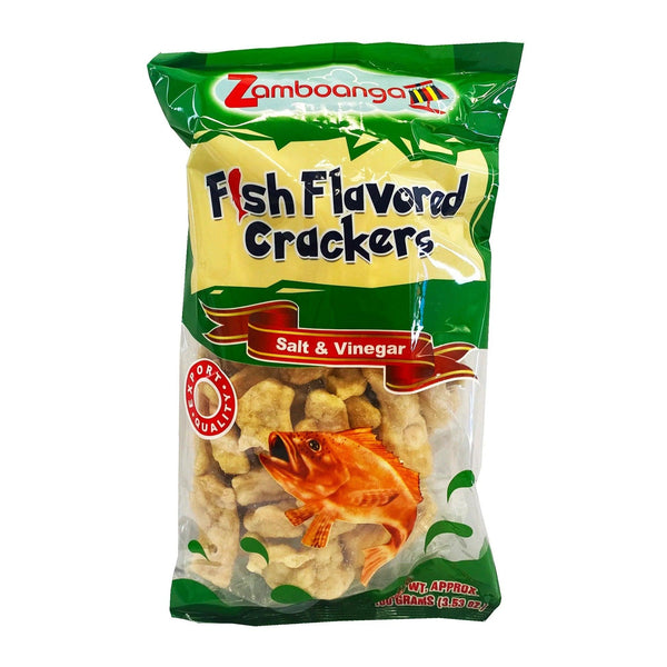 Zamboanga Fish Flavored Crackers Salt & Vinegar Flavor - 100g - Pinoyhyper