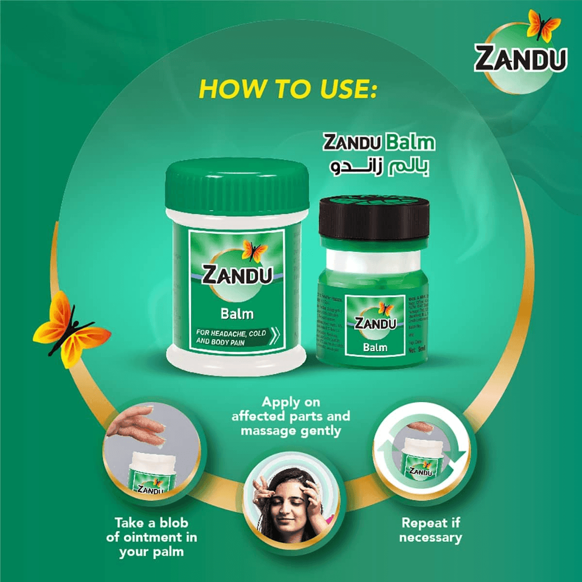 Zandu Balm 3 Actions - 25ml - Pinoyhyper