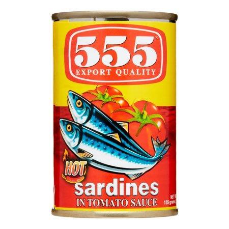 555 Sardines In Tomato Sauce Hot 155g - Pinoyhyper
