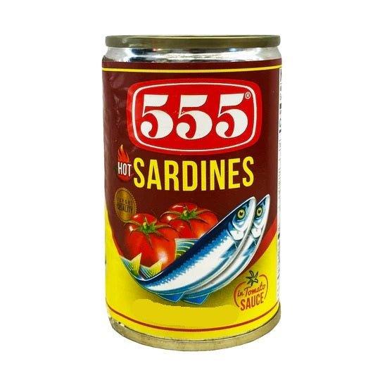 555 Sardines In Tomato Sauce Hot - 425gm - Pinoyhyper