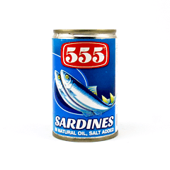 555 Sardines Natural Oil 155g - Pinoyhyper
