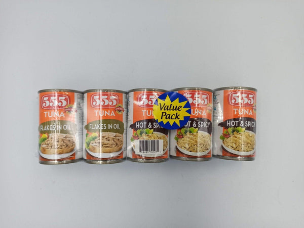 555 Tuna 2 Flakes in Oil 3 Hot and Spicy 155gm Value Pack - Pinoyhyper
