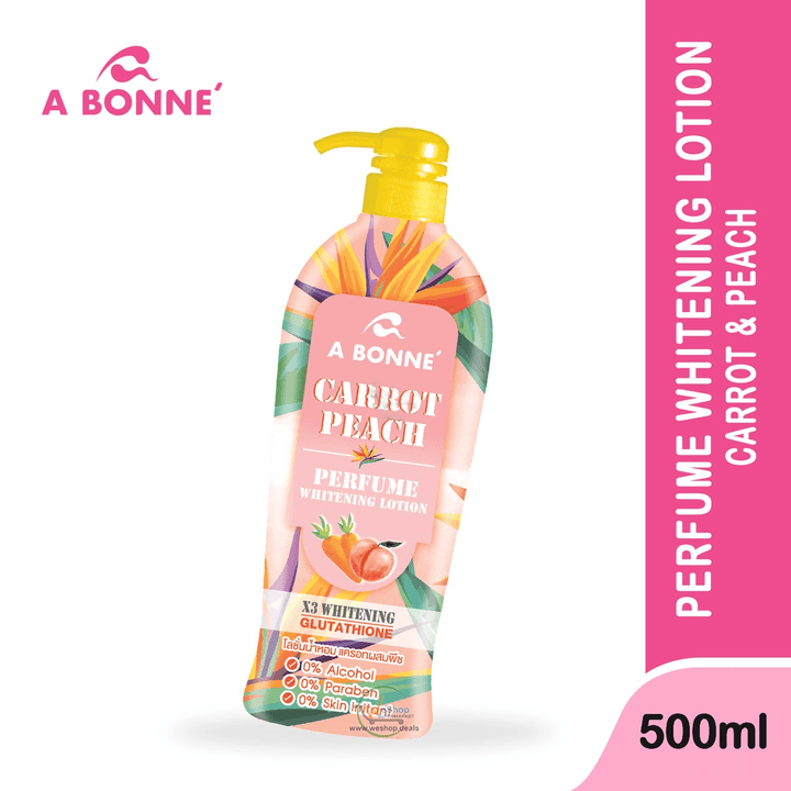 A Bonne Perfume Whitening Lotion With Carrot & Peach - 500ml - Pinoyhyper