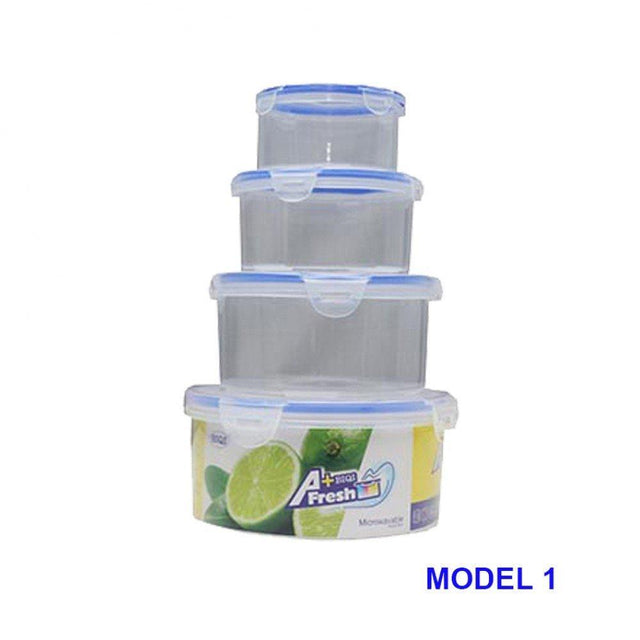 Afresh Preservation Box Of 4 Pcs (Microwavable) Round - Pinoyhyper