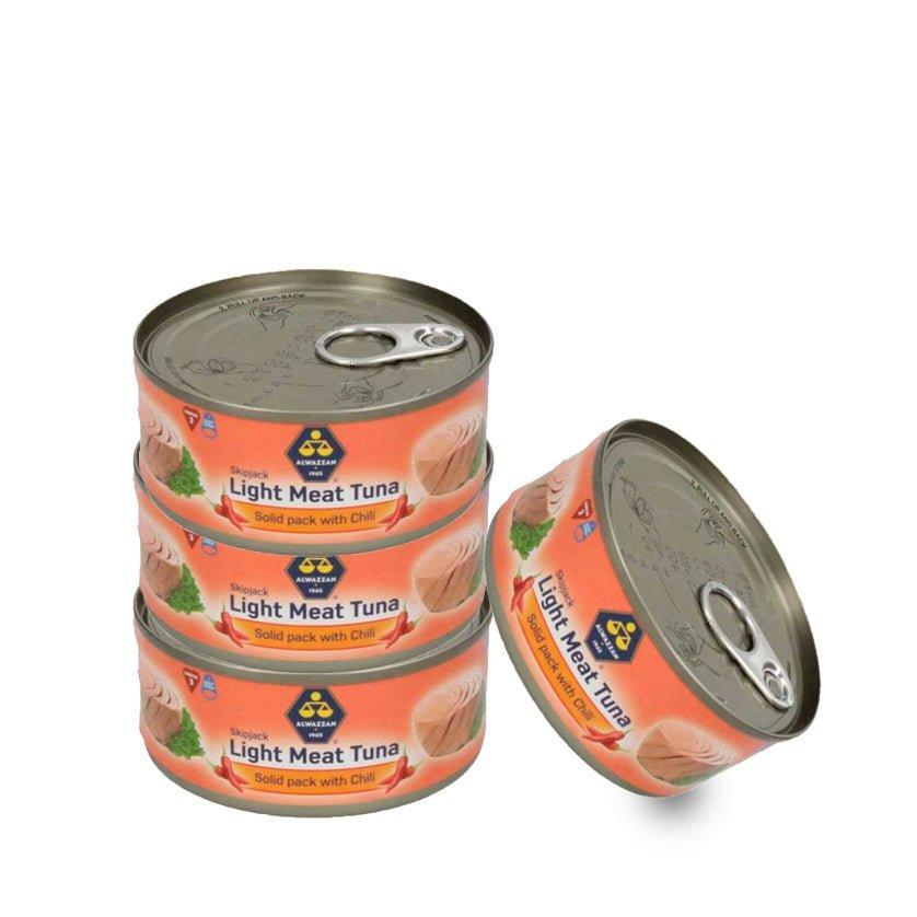 Al Wazzan Light Meat Tuna With Chili 4 x 160g - Pinoyhyper