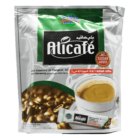 Ali Cafe With Tongkats And Ginseng 4in1 No Sugar 20sachet 12g - Pinoyhyper