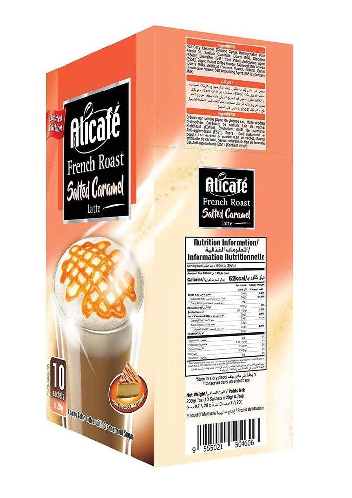 Alicafe French Roast Salted Caramel Latte Coffee Box (10 X 20g) - 200g - Pinoyhyper