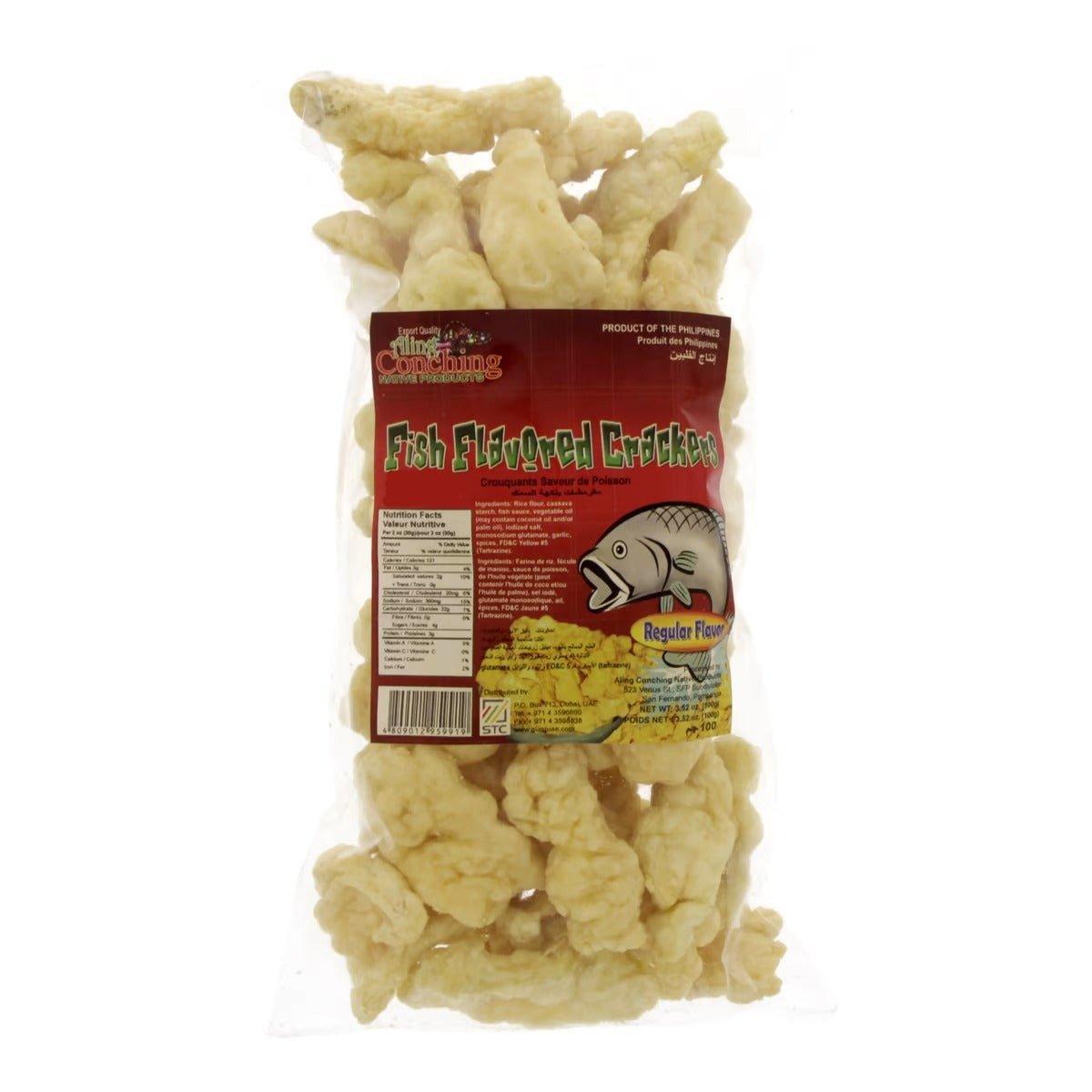 Aling Conching Fish Flavored Crackers Regular Flavor- 100g - Pinoyhyper