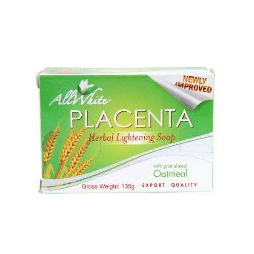 All White Placenta Herbal Lightening Soap Oatmeal 135g - Pinoyhyper