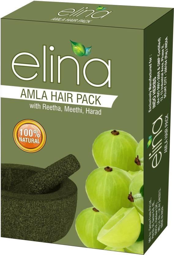 Amla Hair Pack With Reetha, Methi, Harad 100g - Elina - Pinoyhyper