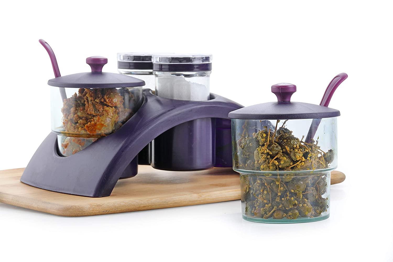 Apex Plastic Dinning Table Salt Pepper Storage Set of 4 - Pinoyhyper