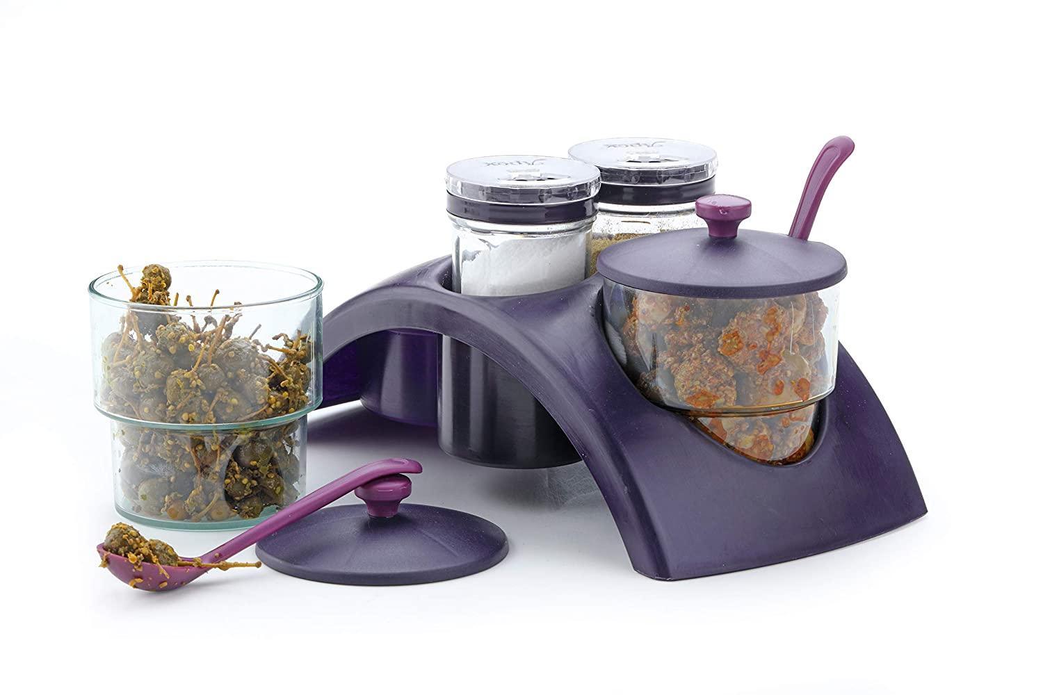 Apex Plastic Dinning Table Salt Pepper Storage Set of 4 - Pinoyhyper