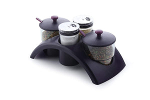 Apex Plastic Dinning Table Salt Pepper Storage Set of 4 - Pinoyhyper