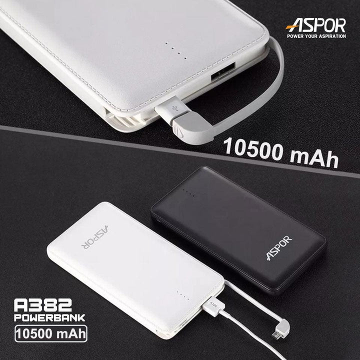 Aspor Power Bank 10500 mAh - A382 - Pinoyhyper