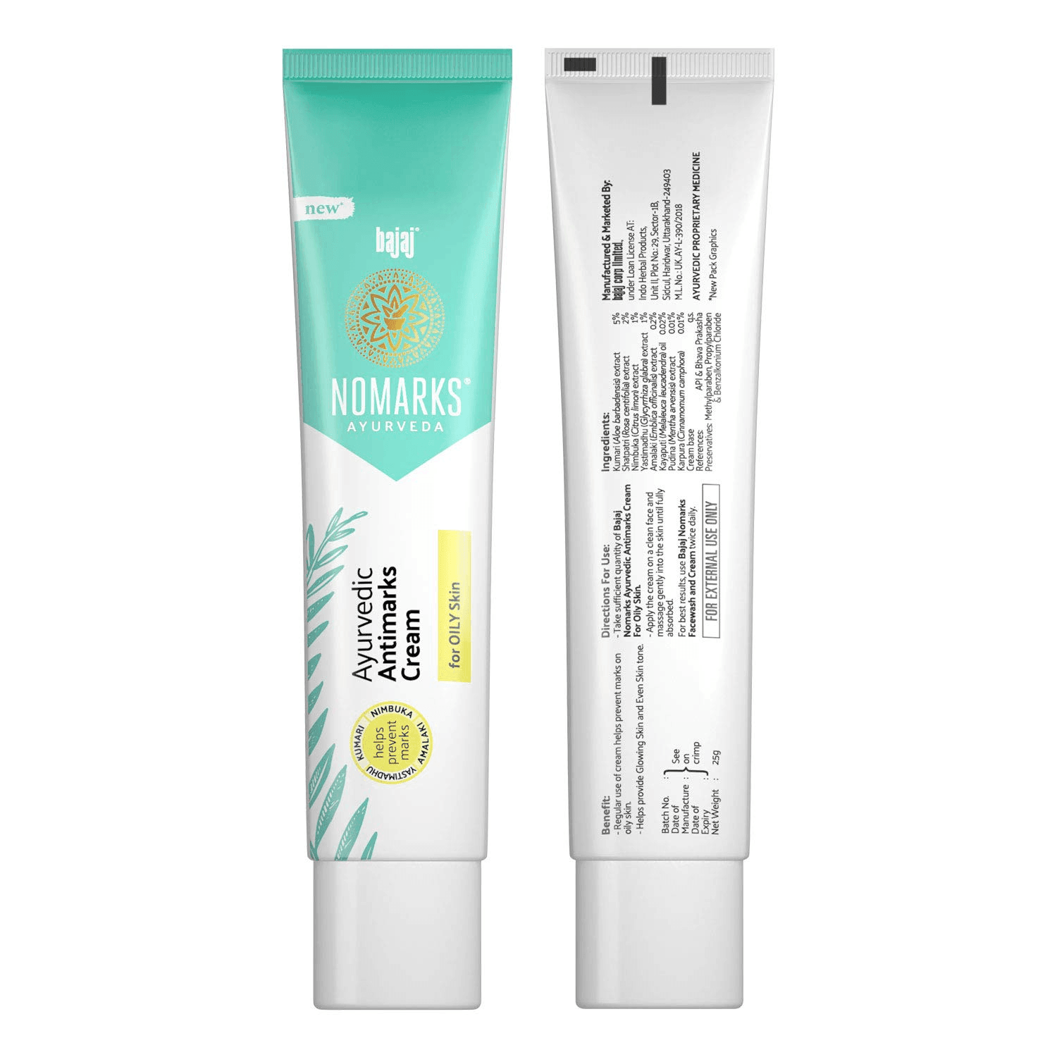 Bajaj Nomarks Ayurvedic Antimarks Cream for Oily skin - 25g - Pinoyhyper