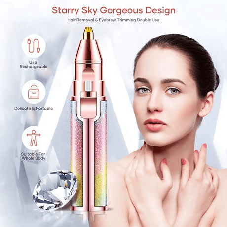 Battery Operated 2in1 EyeBrow Trimmer Shaver For Ladies S-008 - Pinoyhyper