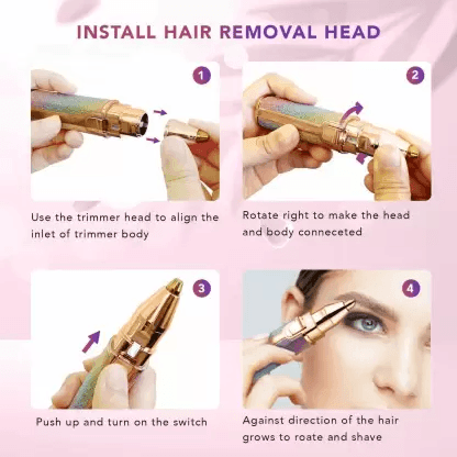 Battery Operated 2in1 EyeBrow Trimmer Shaver For Ladies S-008 - Pinoyhyper