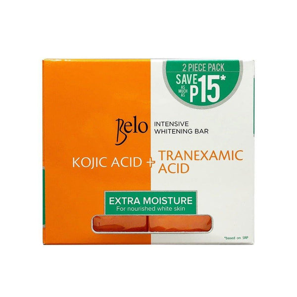 Belo Kojic Acid + Tranexamic Acid Extra Moisture Soap 2 × 65g - Pinoyhyper