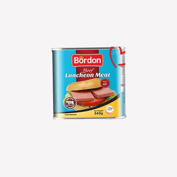 Bordon Luncheon Meat With Beef - 340g - Pinoyhyper