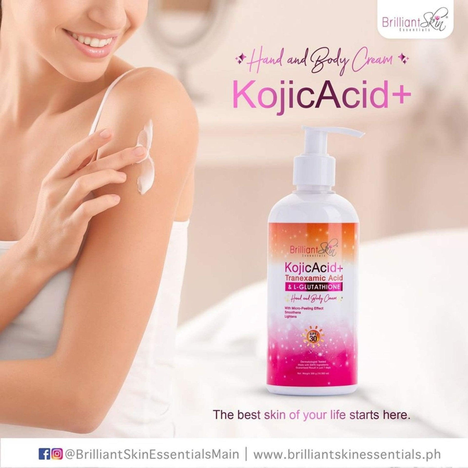 Brilliant KojicAcid+ & L-Glutathione Body Cream SPF 30