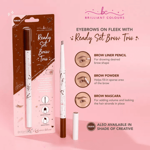 Brilliant Skin Colours Ready Set Eye Brow Trio - 1.84g (Fearless) - Pinoyhyper