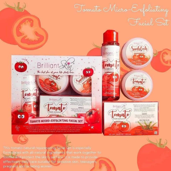 Brilliant Skin Essentials Tomato Micro - Exfoliating Facial Set - Pinoyhyper