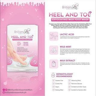 Brilliant Skin Heel and Toe Milk Foot Mask (Pink) - Pinoyhyper