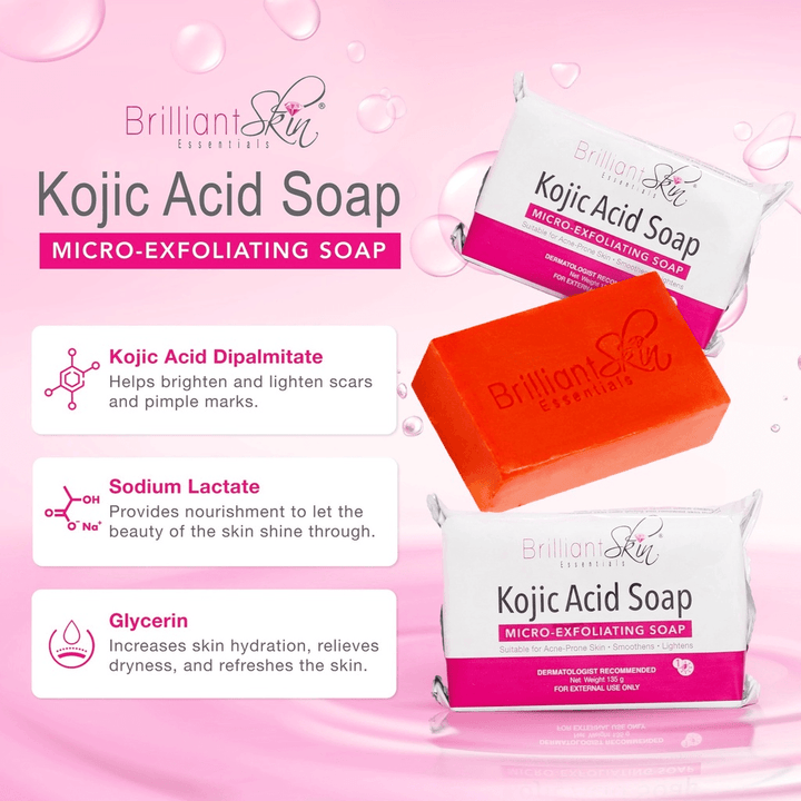 Brilliant Skin Kojic Acid Micro Exfoliating Soap - 135g - Pinoyhyper