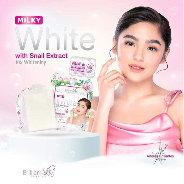 Brilliant Skin Milky White Whipped Soap - 100g - Pinoyhyper