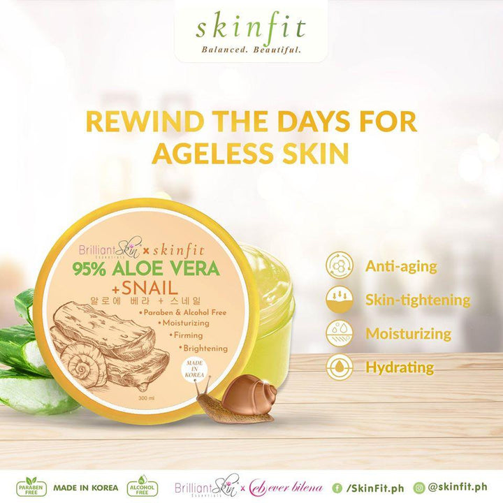 Brilliant Skin - Skin Fit Aloe Vera + Snail Soothing Gel 300ml - Pinoyhyper