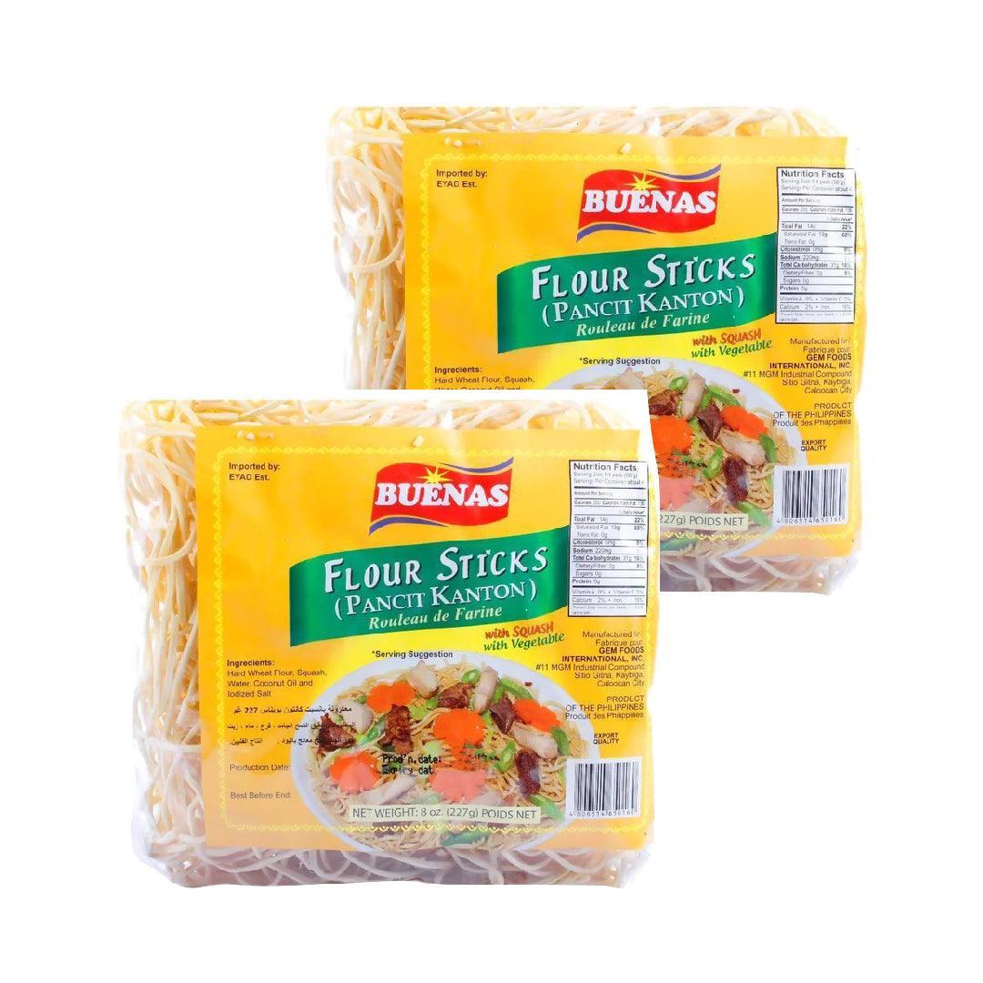 Buenas Flour Sticks Pancit Canton 227gm x 2 Pcs - Pinoyhyper