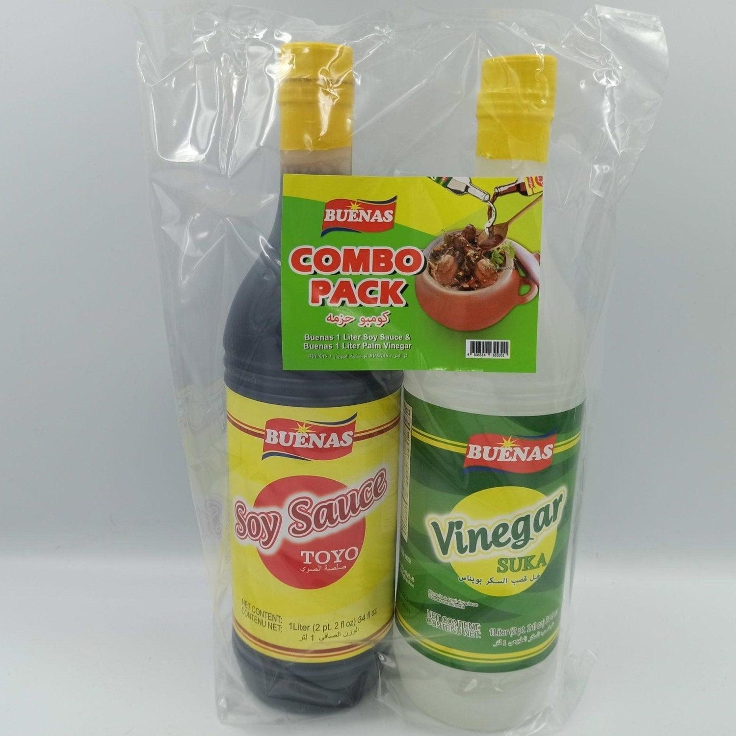 Buenas Vinegar + Soy Sauce Combo Pack 1Ltr - Pinoyhyper