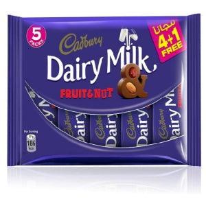 Cadbury Dairy Milk Fruit & Nut Chocolate 37 g 4 + 1 - Pinoyhyper