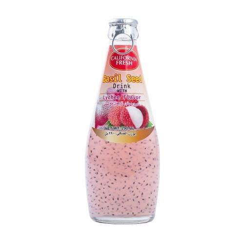 California Fresh Basil Seed Drink Lychee - 290Ml - Pinoyhyper