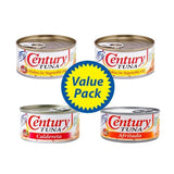 Century Tuna 2 Flakes In Vegetable Oil +1 Afritada +1 Caldereta 180gm Value Pack - Pinoyhyper