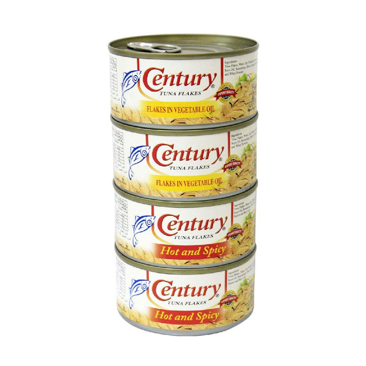 Century Tuna 2 Flakes In Vegetable Oil 2 Hot and Spicy 180gm Value Pack - Pinoyhyper