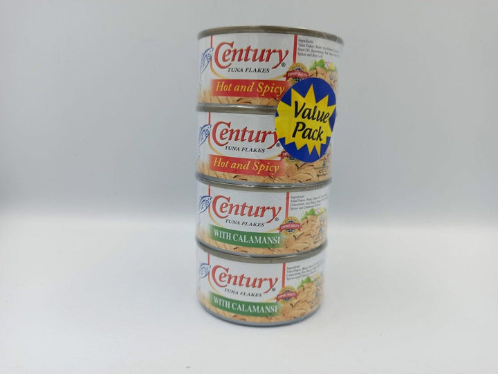 Century Tuna Flakes 2 Hot and Spicy 2 Calamansi 180gm Value Pack - Pinoyhyper