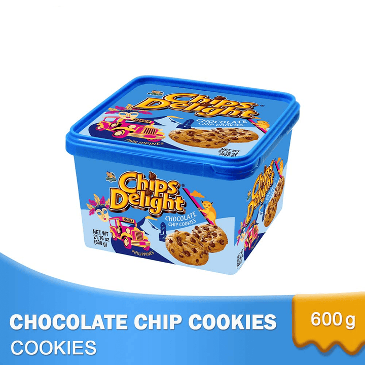 Chips Delight Chocolate Chip Cookies Tub - 600g - Pinoyhyper
