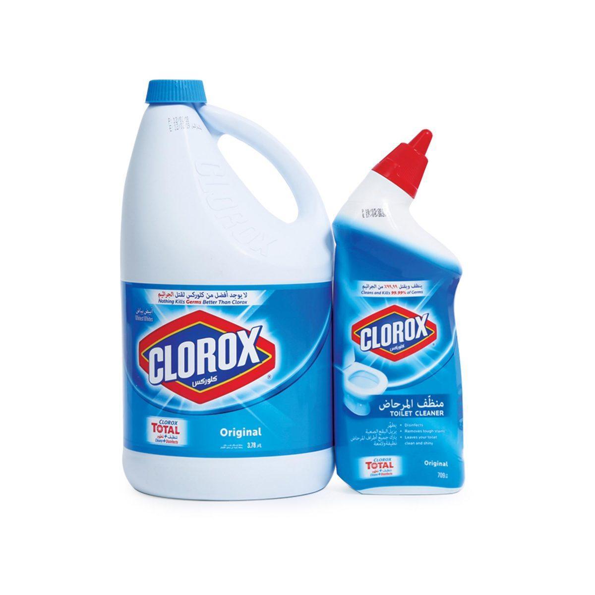 Clorox Bleach Original 3.78 Litre + Clorox Toilet Cleaner 709ml - Pinoyhyper