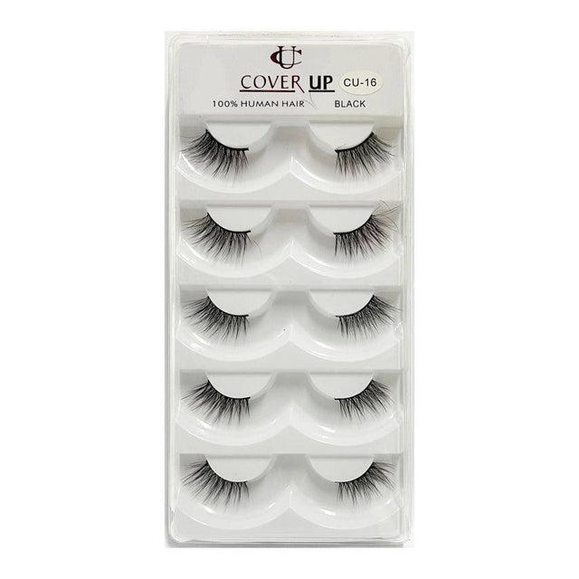 Cover Up 100% Human Hair Eyelash Black  CU-16 - Pinoyhyper