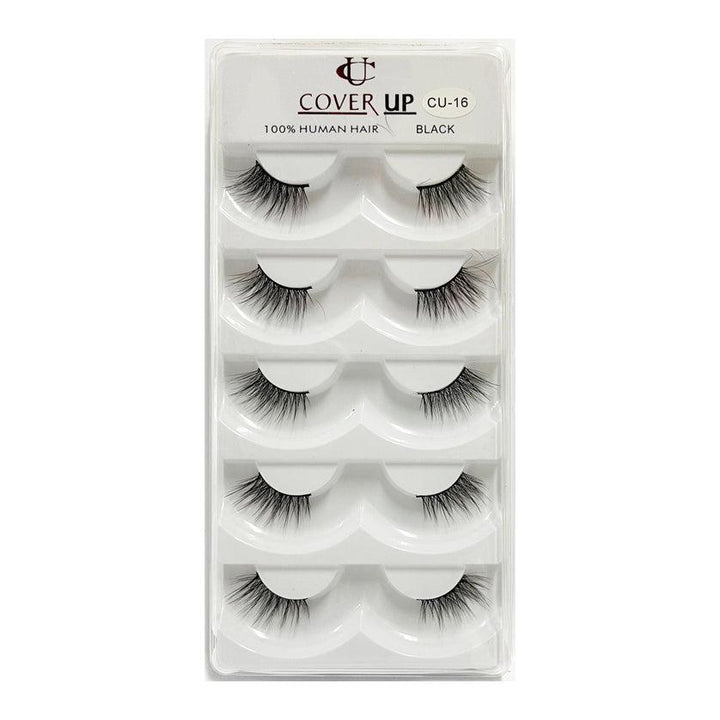 Cover Up 100% Human Hair Eyelash Black  CU-16 - Pinoyhyper