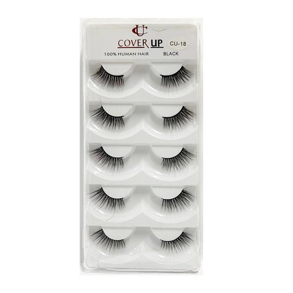 Cover Up 100% Human Hair Eyelash Black  CU-18 - Pinoyhyper