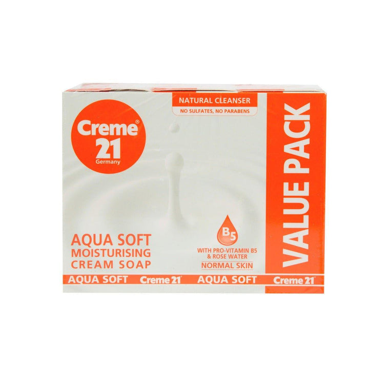 Cream 21 Aqua Soft Moisturizing Cream Soap 4 x 125g - Pinoyhyper