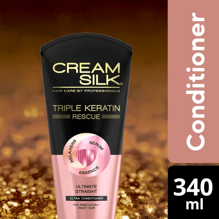 Cream Silk Conditioner Triple Keratin Rescue Ultimate Straight - 340ml - Pinoyhyper