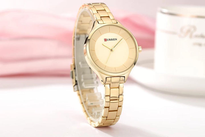 Curren Ladies Fashion Elegant Clock Gold - Pinoyhyper