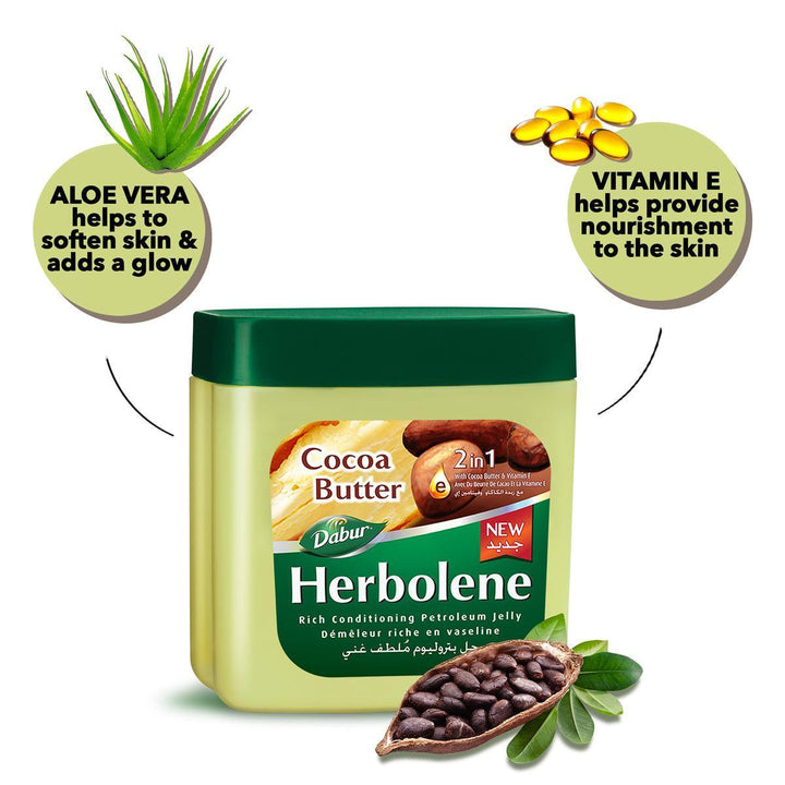 Dabur Herbolene Cocoa Butter Petroleum Jelly 225ml - Pinoyhyper