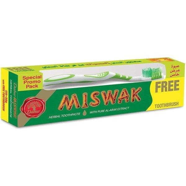 Dabur Miswak Toothpaste + Tooth Brush Free - 190 gm - Pinoyhyper