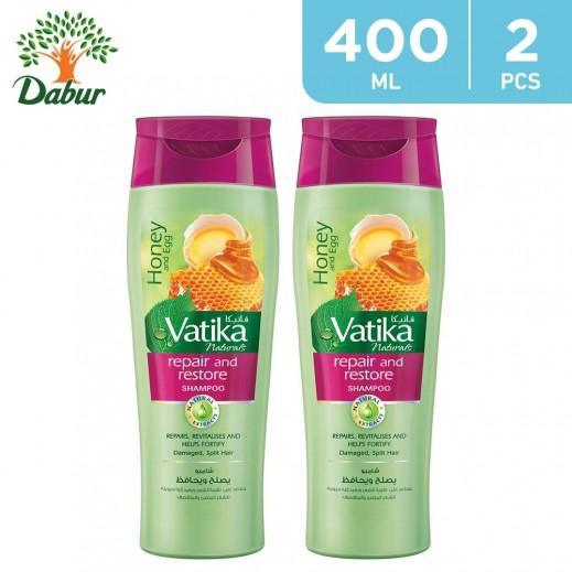 Dabur Vatika Shampoo Repair & Restore 2X400ml - Pinoyhyper