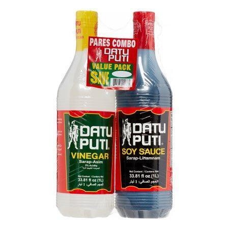 Datu Puti Soy Sauce & Vinegar Value Pack 1 ltr - Pinoyhyper