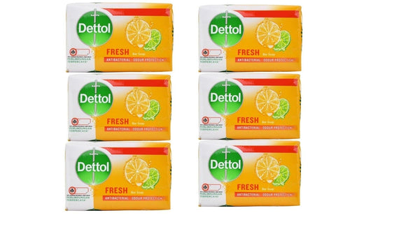 Dettol Bar Soap Fresh Antibacterial (5+1) - 100g - Pinoyhyper